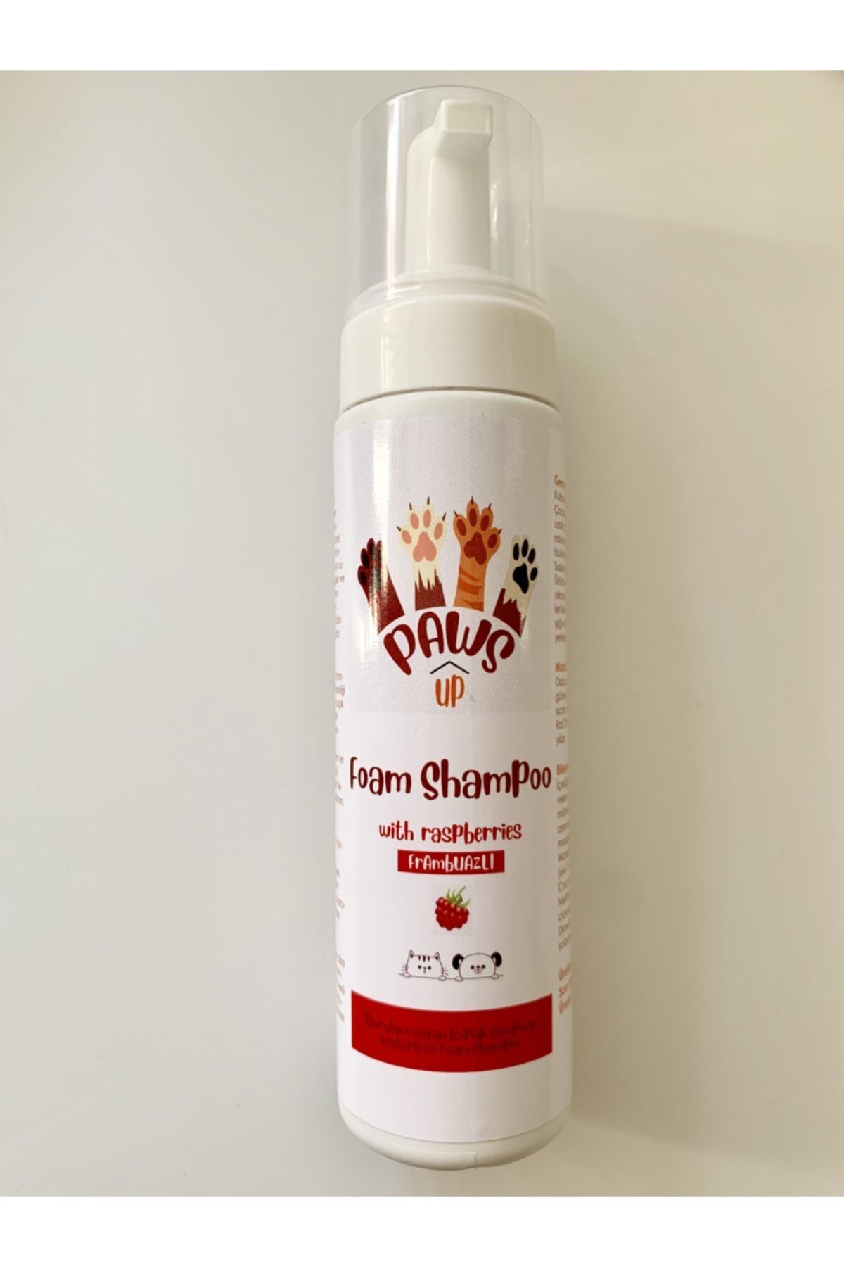 Paws Up Frambuaz Özlü Kedi Köpek Durulanmayan Kuru Köpük Şampuan