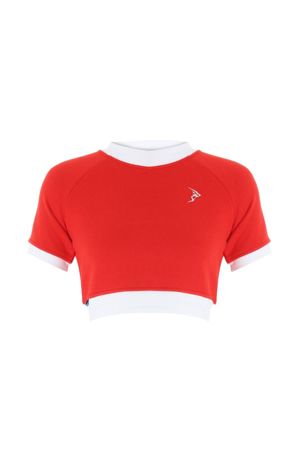 Gymlegend Kadın Kırmızı Kısa Spor Tshirt