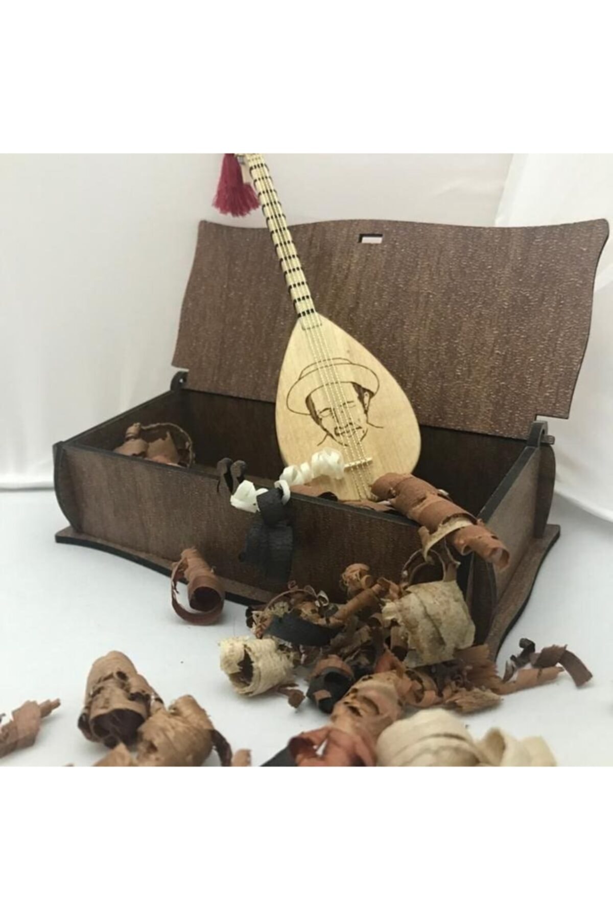 SİRİUS Tamamen El Yapımı Minyatür Ahşap Bağlama