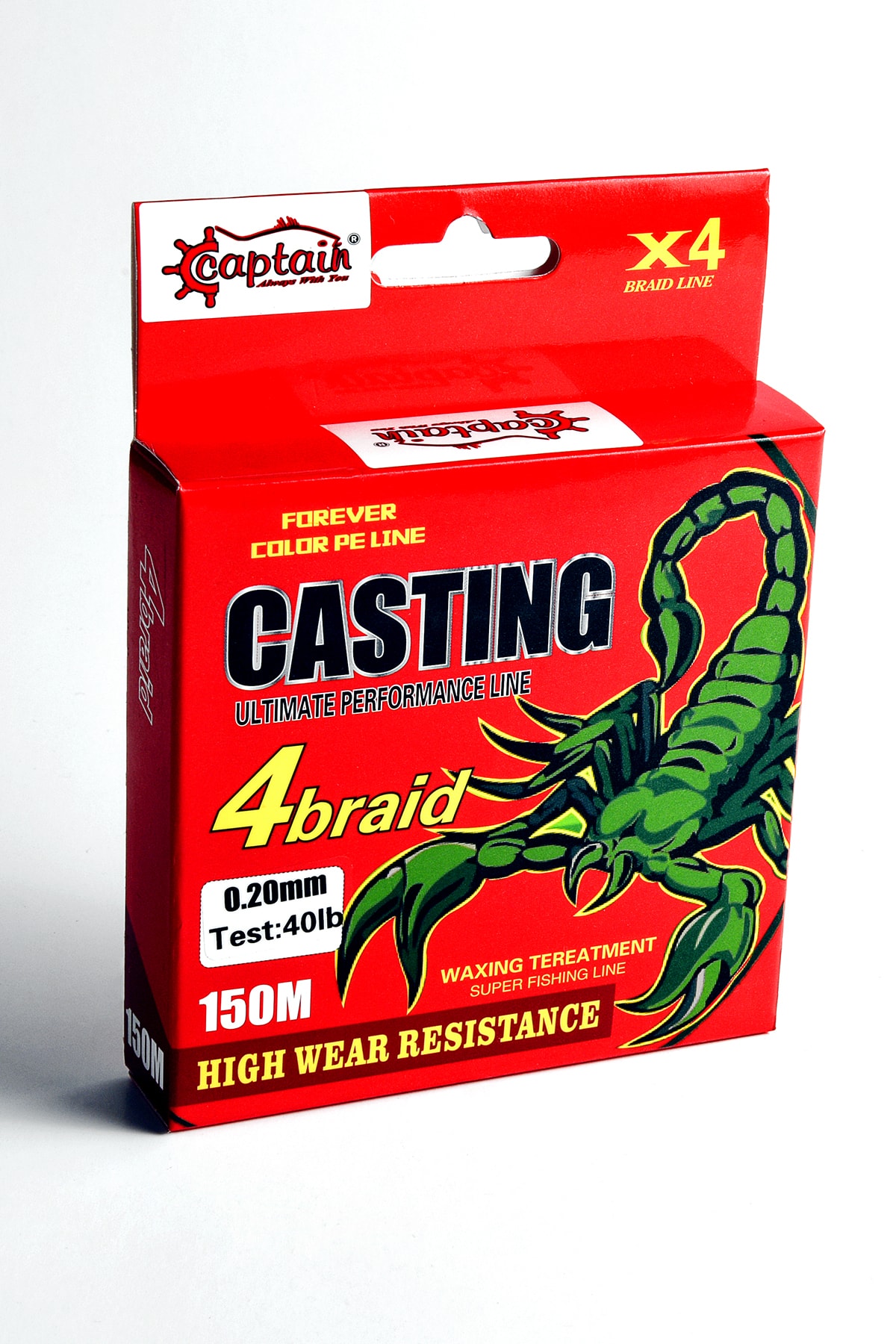 CAPTAIN Casting X4 Braid Line 150 Metre Kırmızı Ip Misina