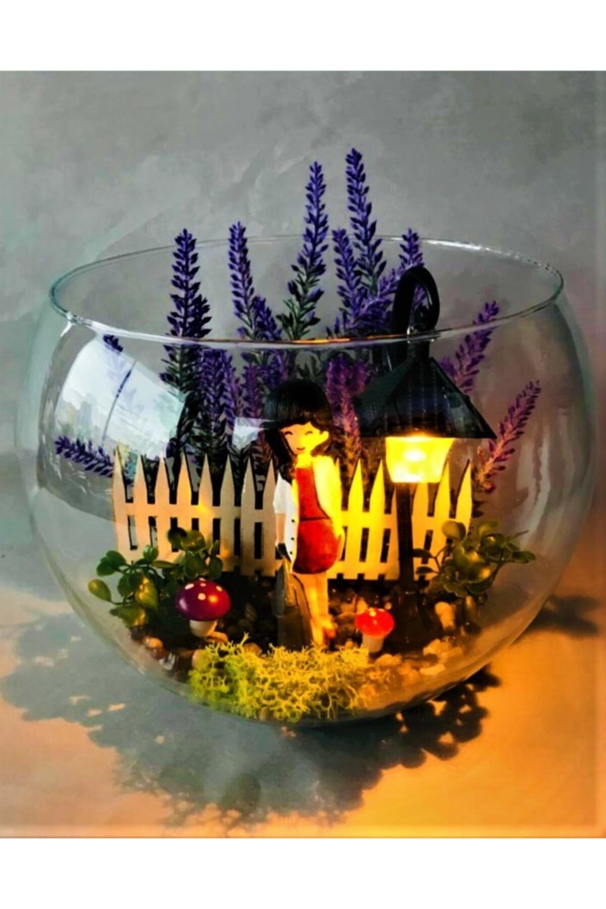 Fietra Lavanta Bahçem-8 Mart Kadınlar Gününe Özel Işıklı Teraryum