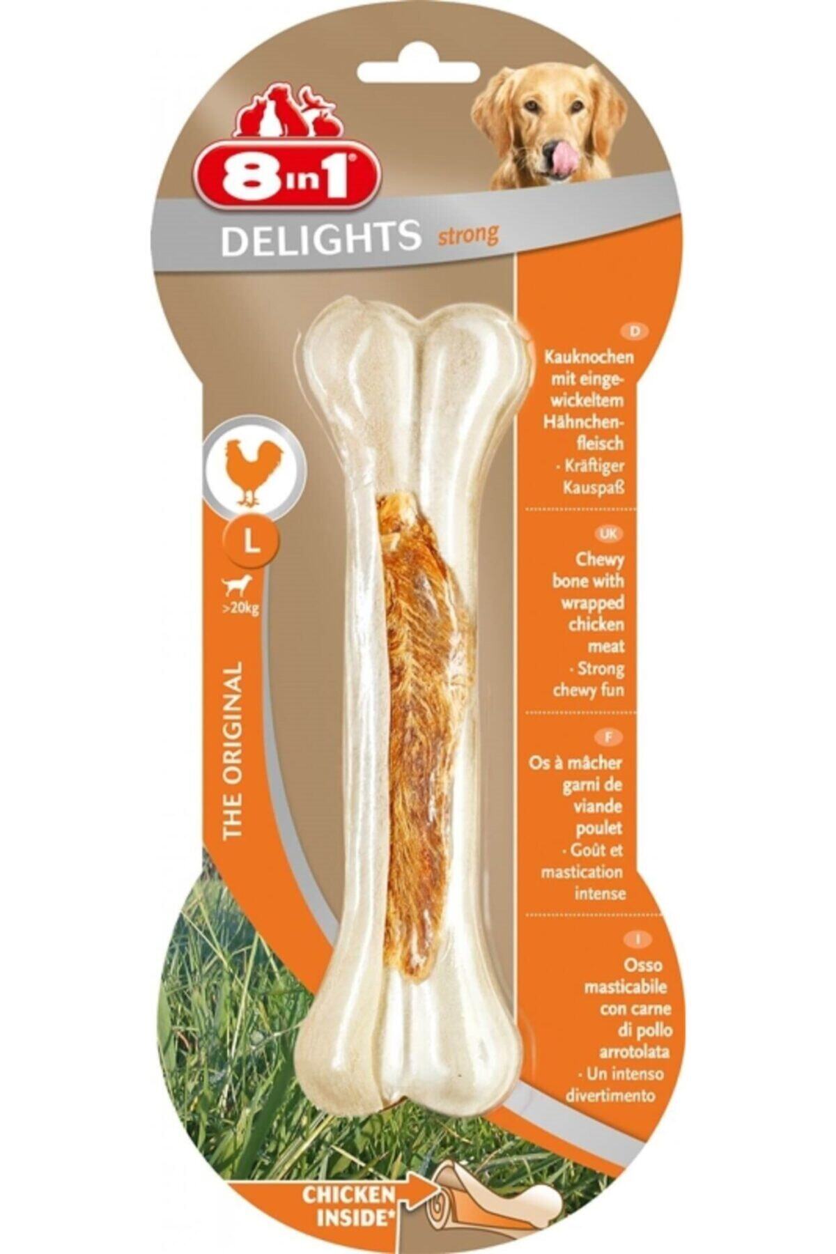 8in1 Delights Kemik Delights Strong Tavuklu Ödül Kemiği  130 gr