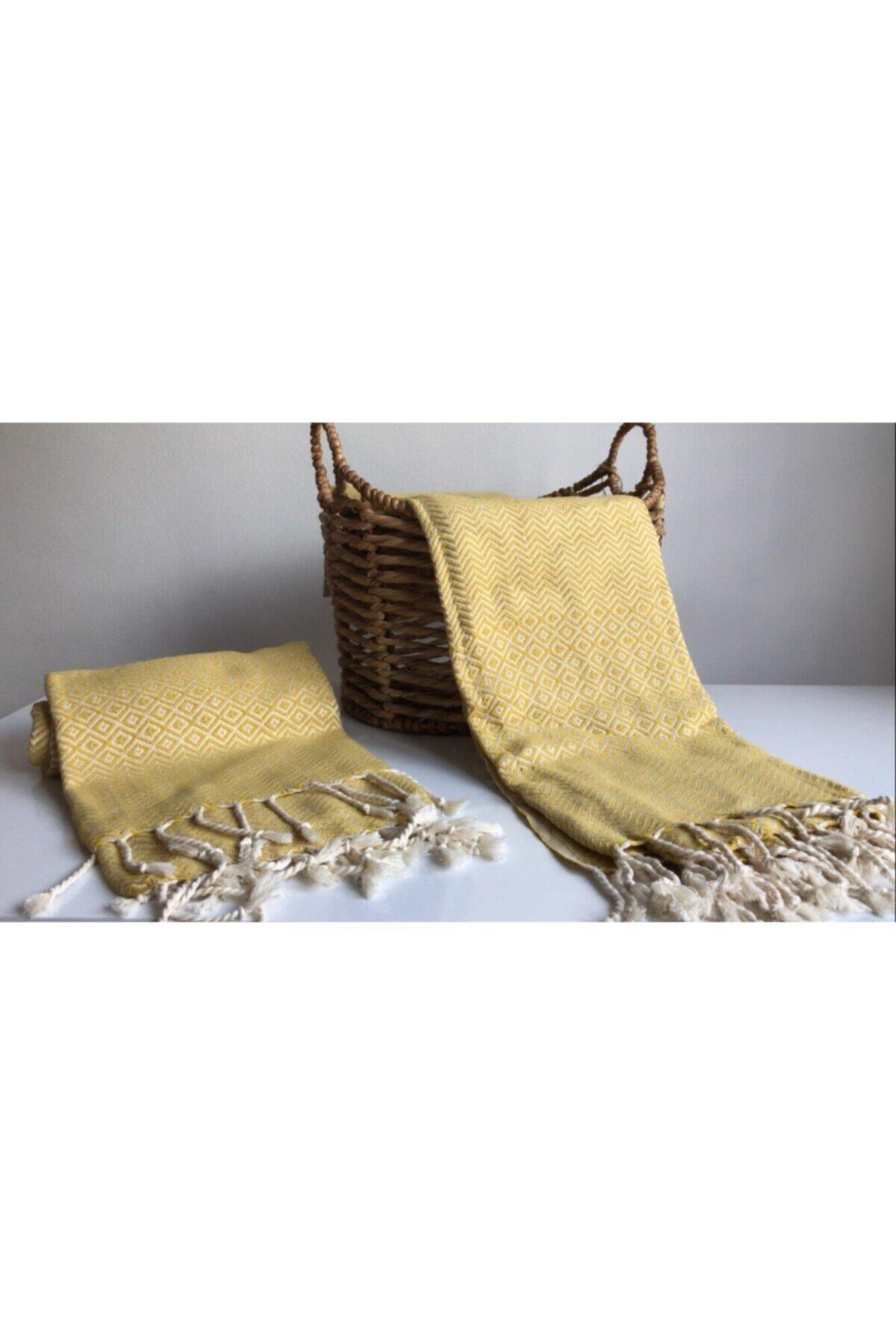 Kırlent dünyası Kara Tezgah El Dokuması Peştemal Örtü