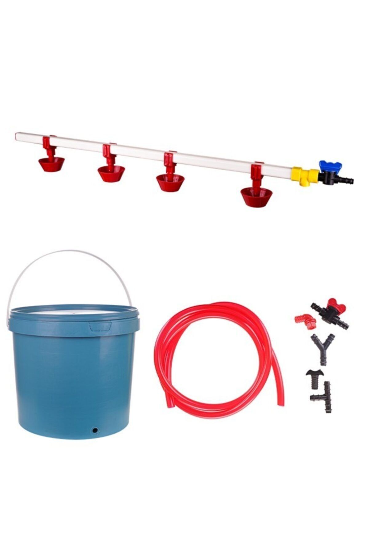 mutlu tavukçuluk Nipel Tavuk Suluğu 4 Nipelli Yaylı Çanaklı 30 Tavukluk Set-15