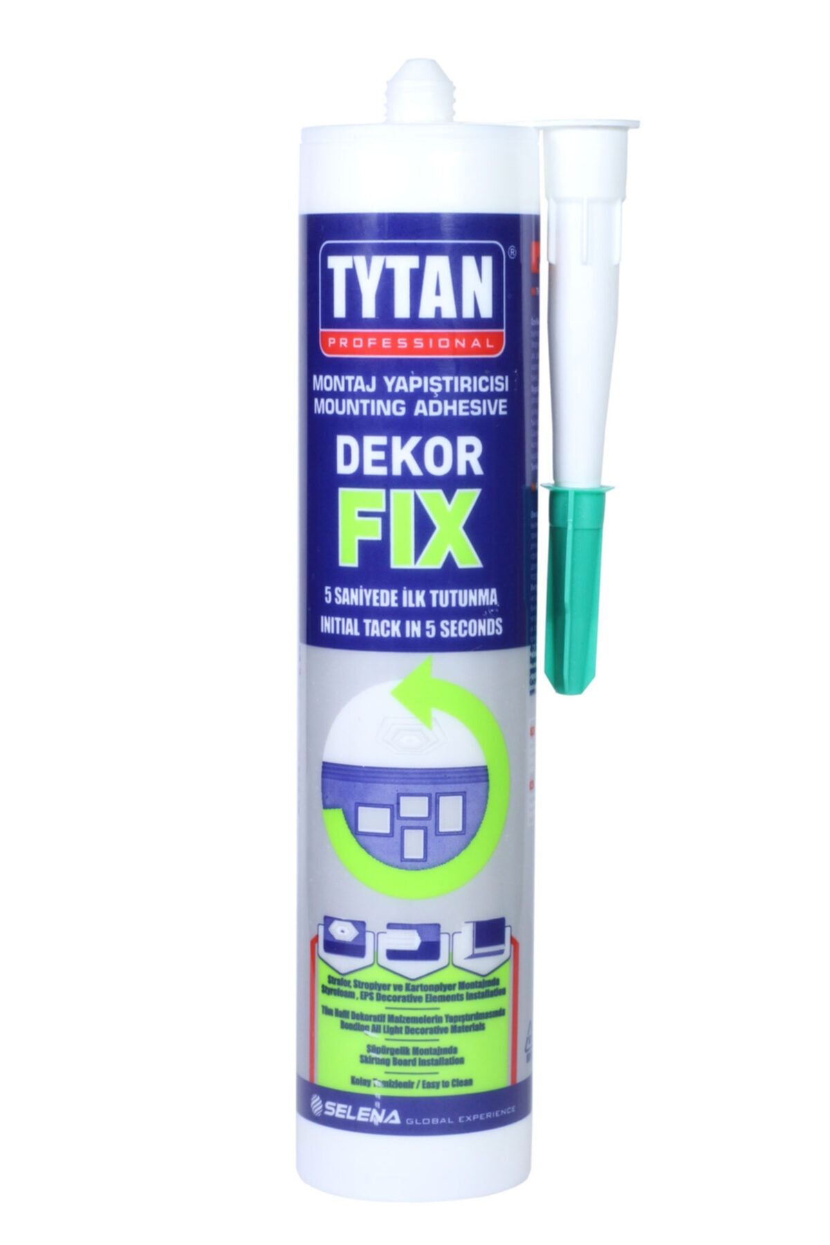 TYTAN 48 Adet Dekor Fix Strafor Montaj Yapıştırıcısı Silikon Tavan Kaplama 310 ml