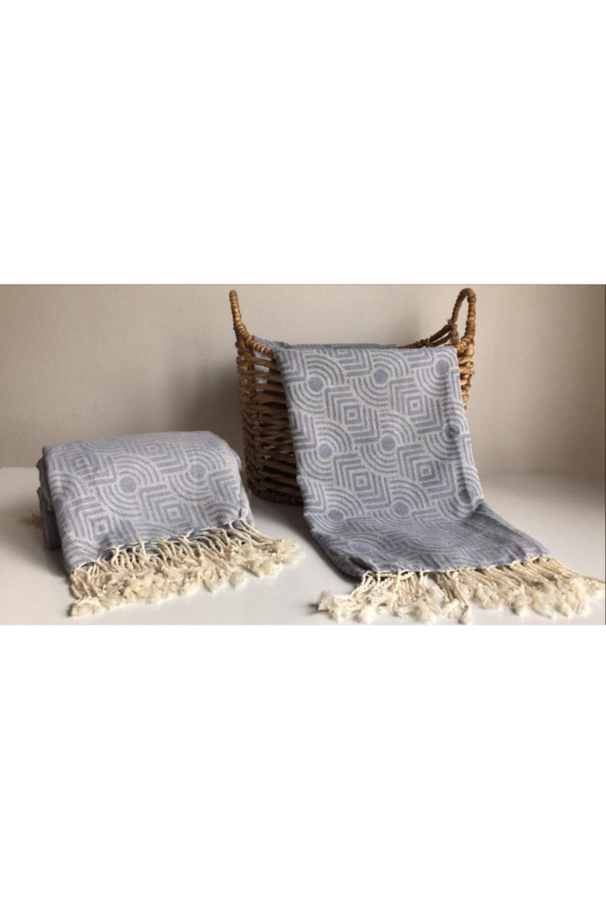 Kırlent dünyası Pamuk Lüks Karatezgah El Dokuması Peştemal Örtü