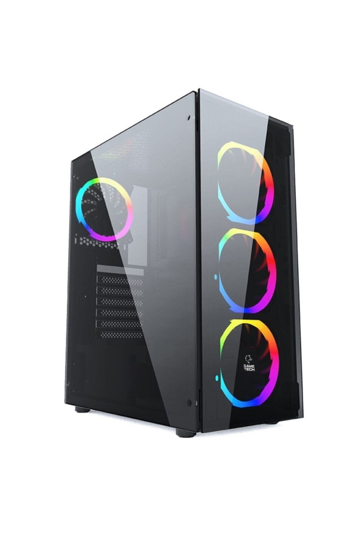 GAMETECH Ares (600w) 4x120mm Rainbow Fan Oyuncu Kasası Gaming Case