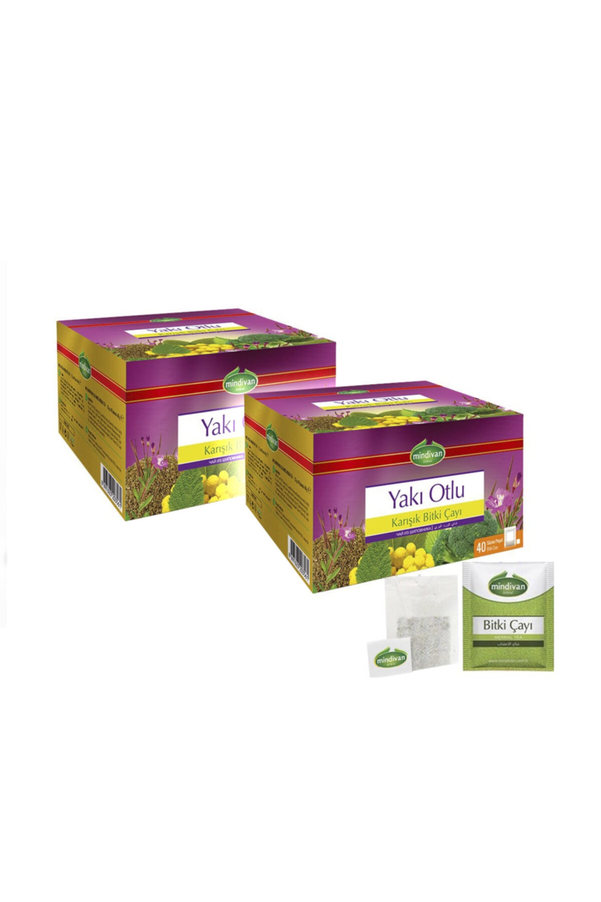 Mindivan Yakı Otlu Çay 40'lı Ipli Zarflı Süzen Poşet X 2 Adet