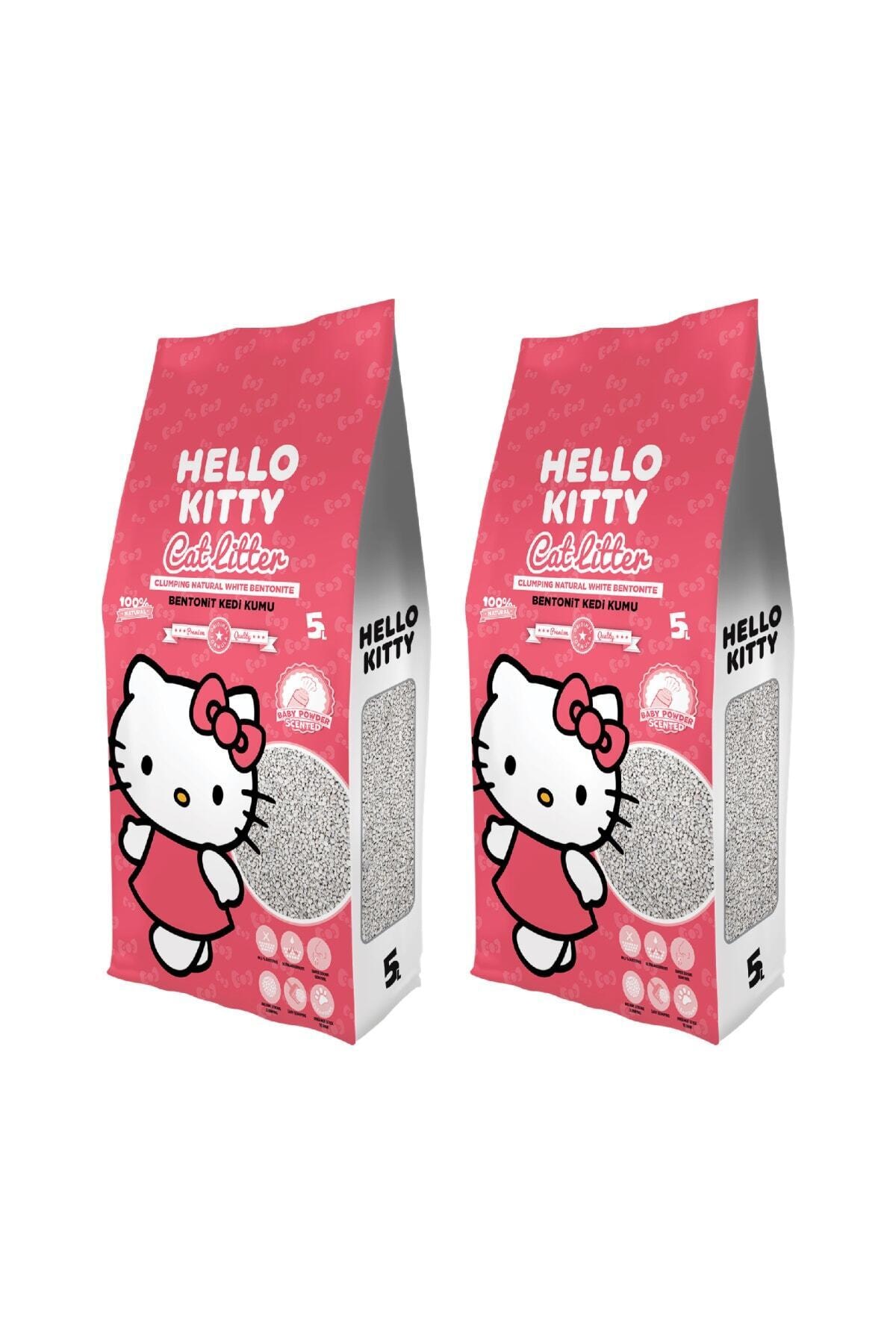 Hello Kitty Hello Kıtty 5l Bebek Pudrası Kokulu Kedi Kumu (2*5l)