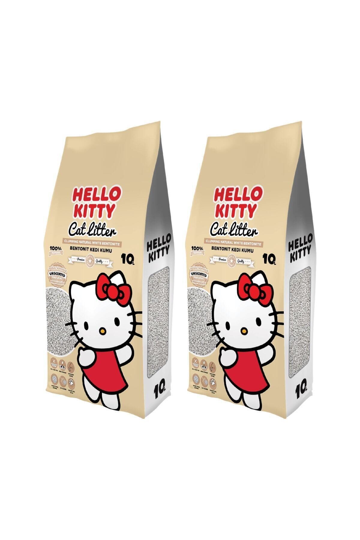 Hello Kitty Hello Kıtty 10l Naturel Doğal Kokusuz Kedi Kumu (2*10l)