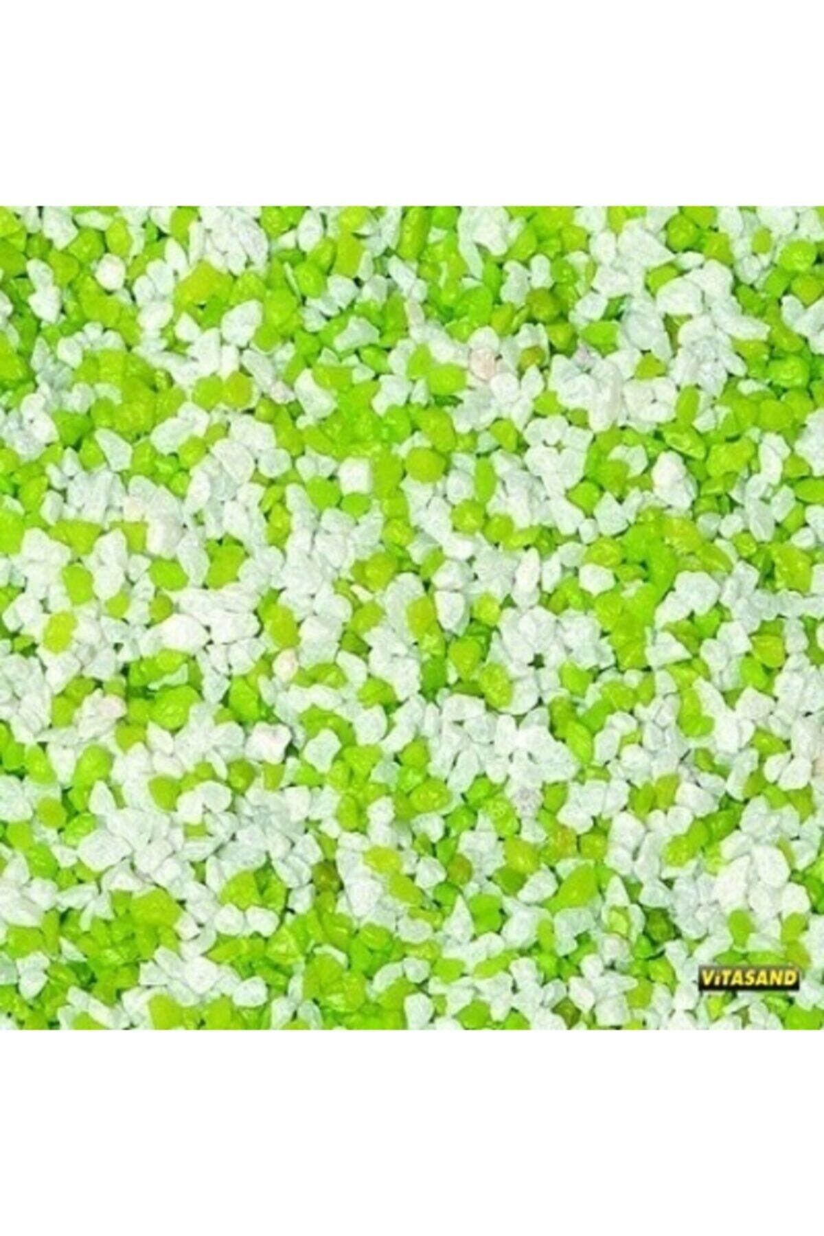 Vitasand Rek141 Yeşil Beyaz Renkli Kum 1 Kg 0,2mm
