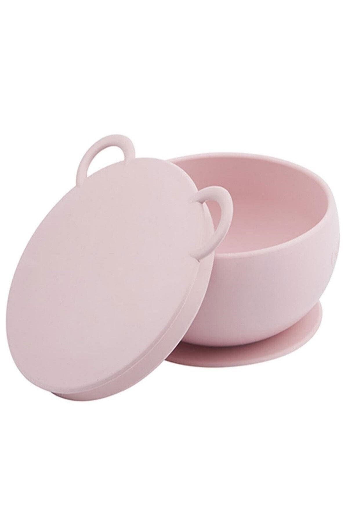 Oioi Pembe Vakum Tabanlı Silikon Kapaklı Kase 6 Ay