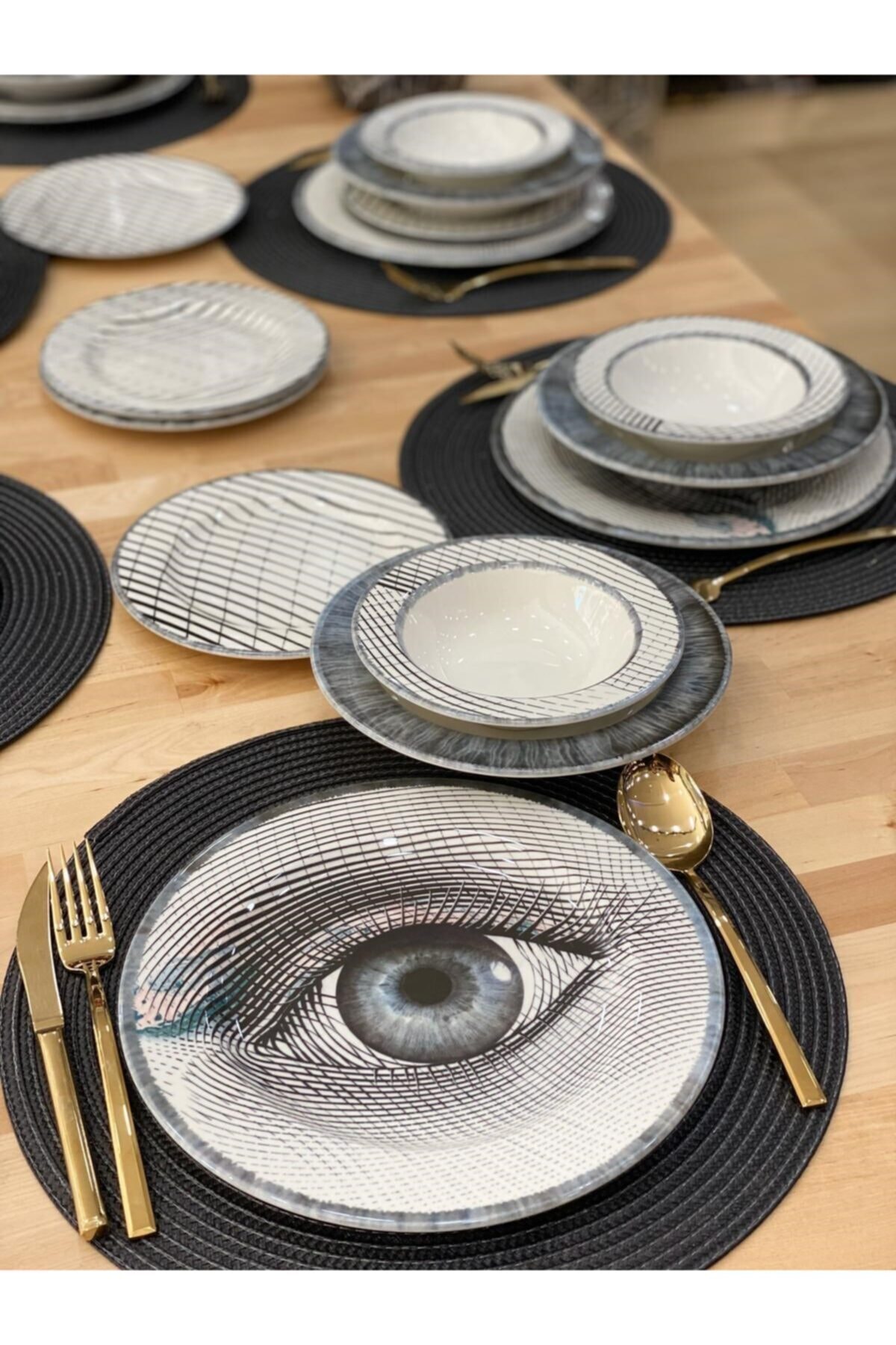 Acar Plus Iris Göz Porselen Yemek Takımı  24 Parça