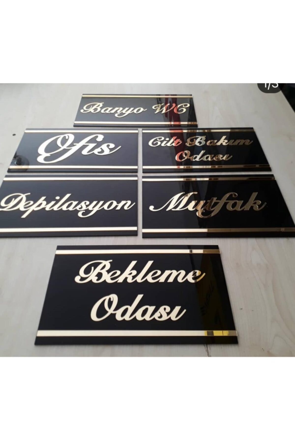 event tasarım atölyesi Pleksi Güzellik Salonu Levha Seti