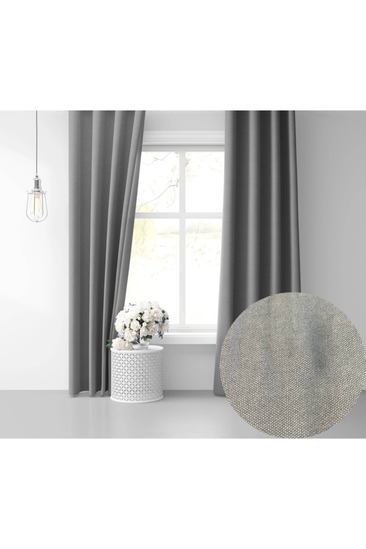 Perle Home Daily Series Açık Gri Rengi Fon Perde 150x260