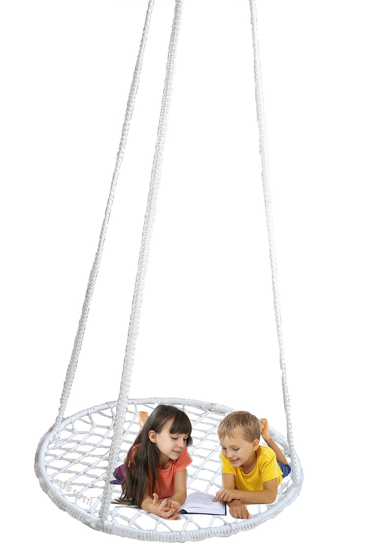 KEYİF SEPETİ Orta Boy Çocuk Salıncak (beyaz)