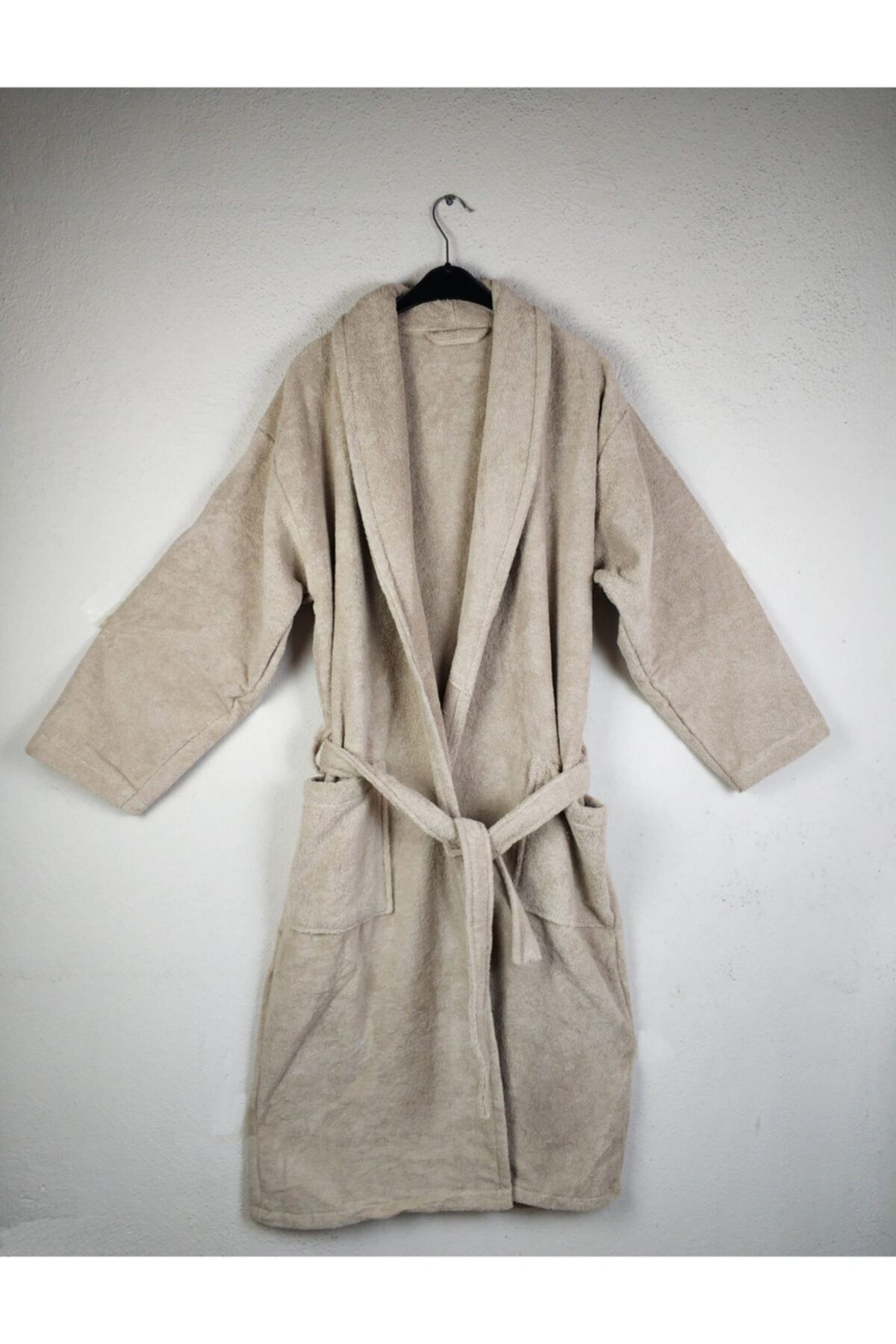 EAST&HIERA Unisex Bej Microcotton Pamuklu Bornoz