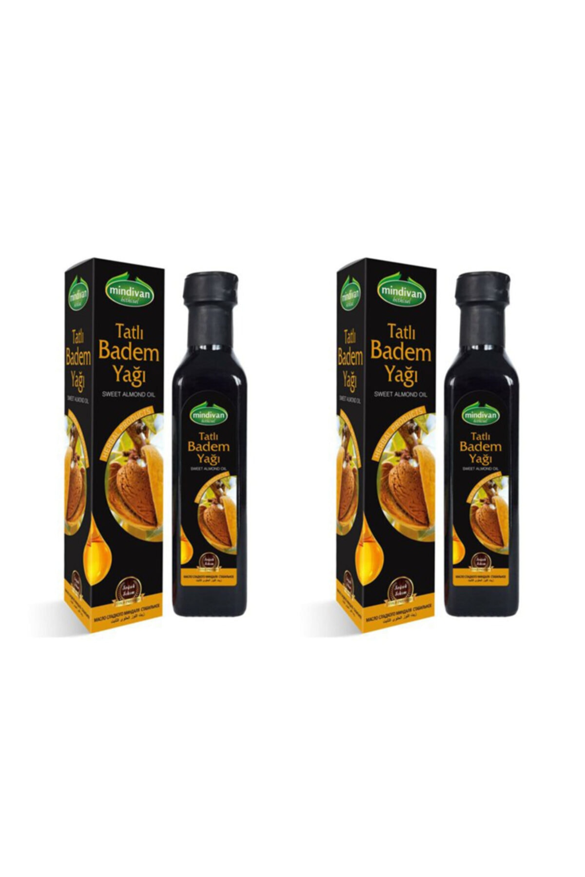 Mindivan Tatlı Badem Yağı 250 Cc X2 Adet