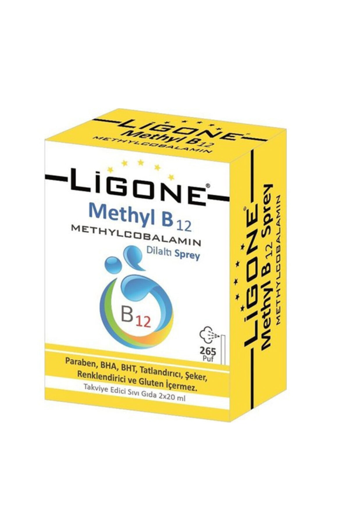 Ligone Methyl B12 Methylcobalamin Dilaltı Sprey 2x20 ml - 2 Adet