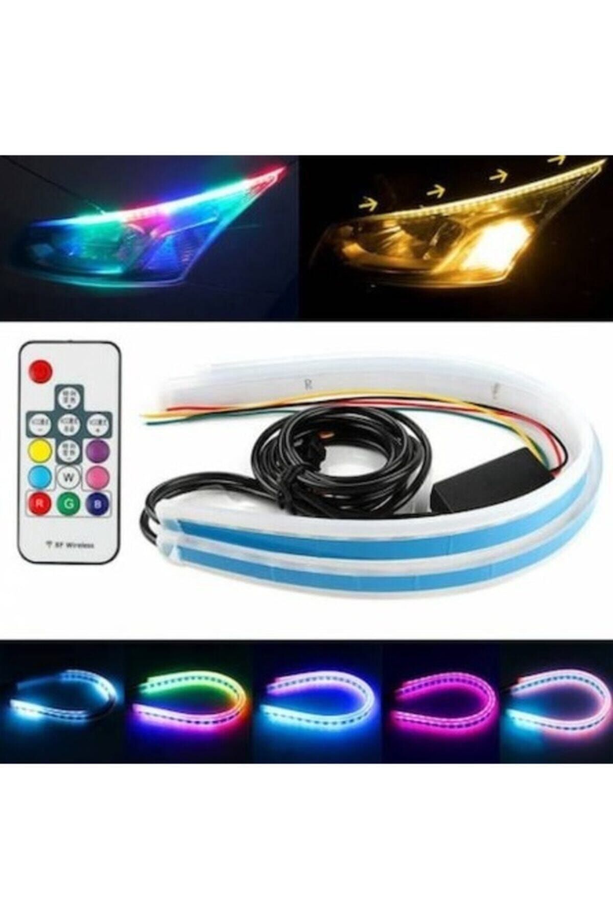 YAVUZEXP Far Içi Far Üstü Su Geçirmez Kayar Led Sinyalli Rgb Led