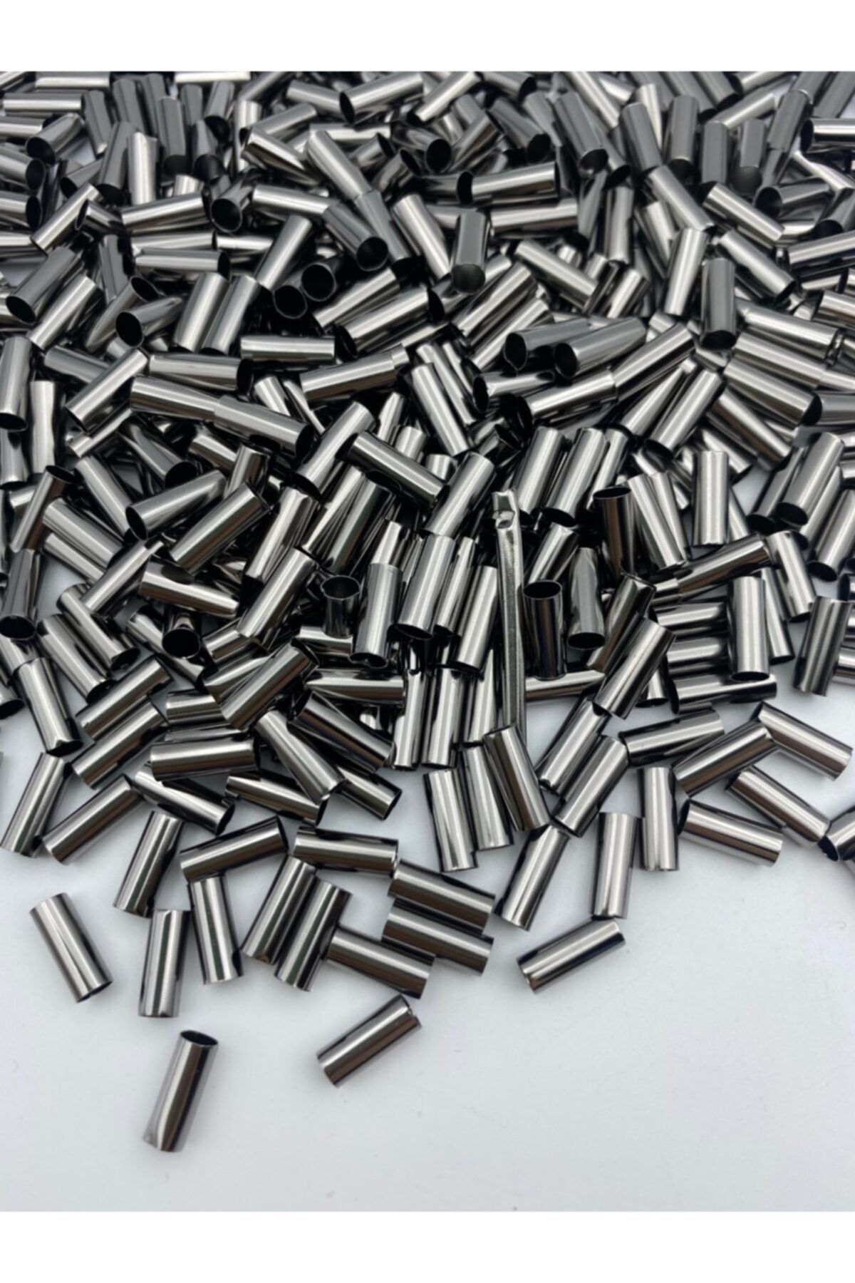 Hedef Bijuteri 4x10mm Füme Renk Pirinç Boru,takı Yapımı Ara Aparat (100 Adet)