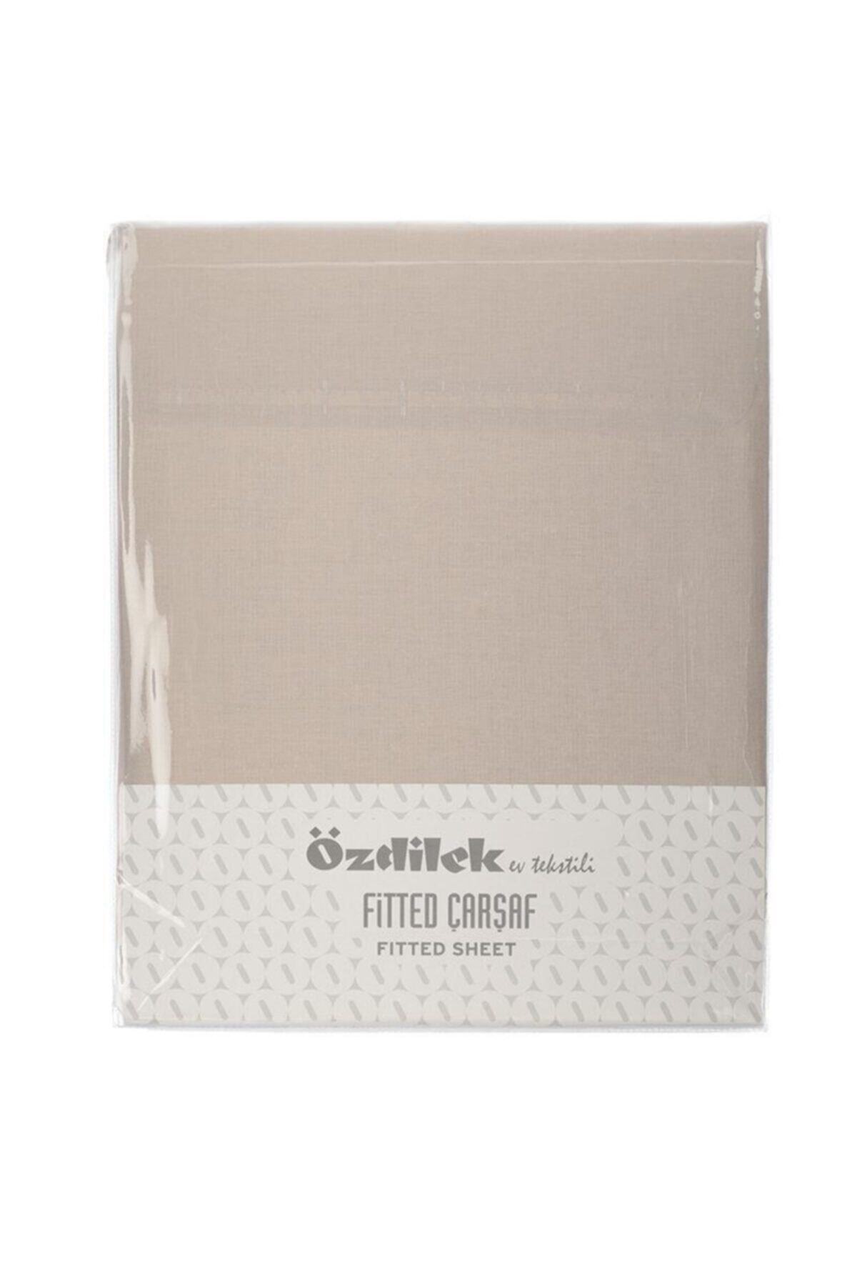 Özdilek Tek Kişilik Çarşaf Fitted Yastıklı Ranforce Trendy Bej 100x200