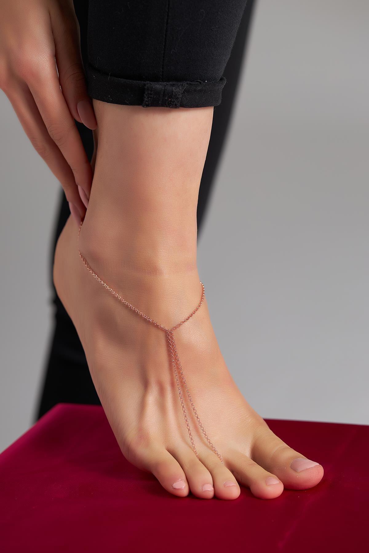 Ninova Silver Ninova Halat Model Rose Kaplama Gümüş Ayak Şahmeranı