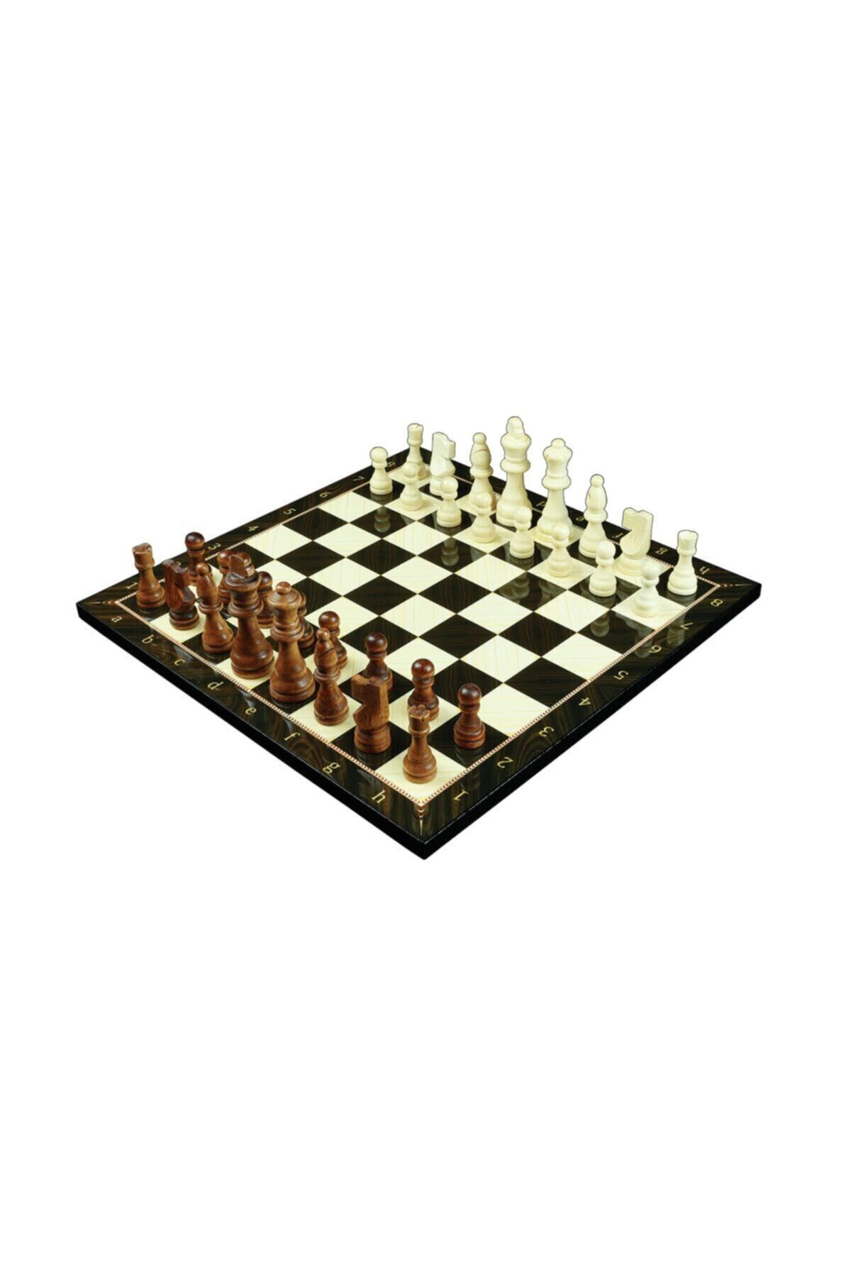 BAKTUĞ Ceviz Ahşap Satranç Takımı 36*36 Cm
