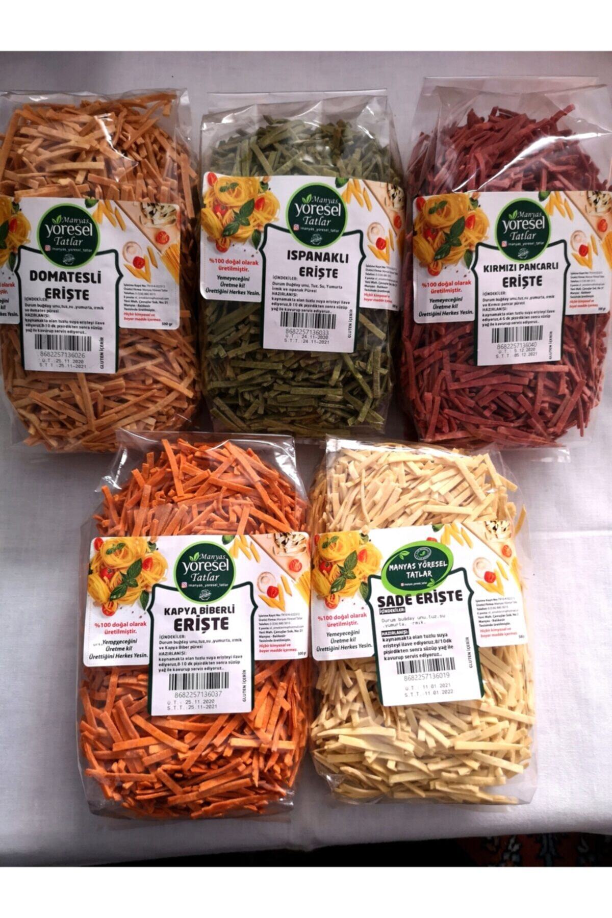 Manyas Yöresel Tatlar Manyas Yöresel Sebzeli Erişte 500 Gr 5'li Paket (5x500 Gr)