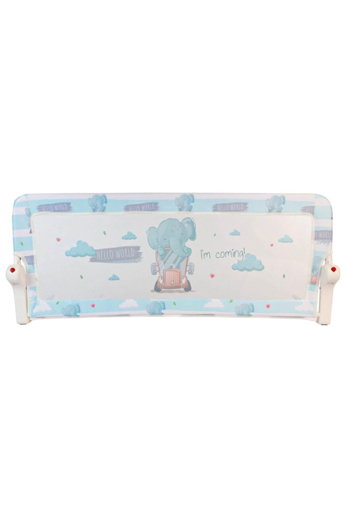 GUİMO Hello World Elephant Blue Katlanabilir Yatak Bariyeri 150 Cm