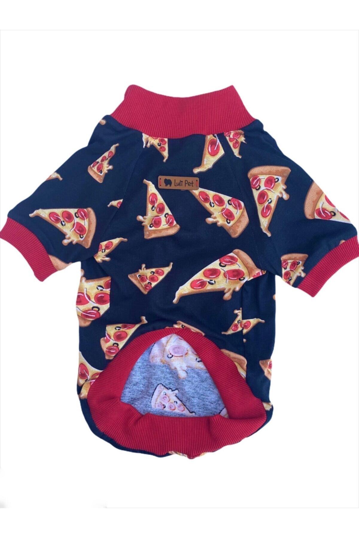 Luli Pet Pizza Desenli Köpek T-shirt