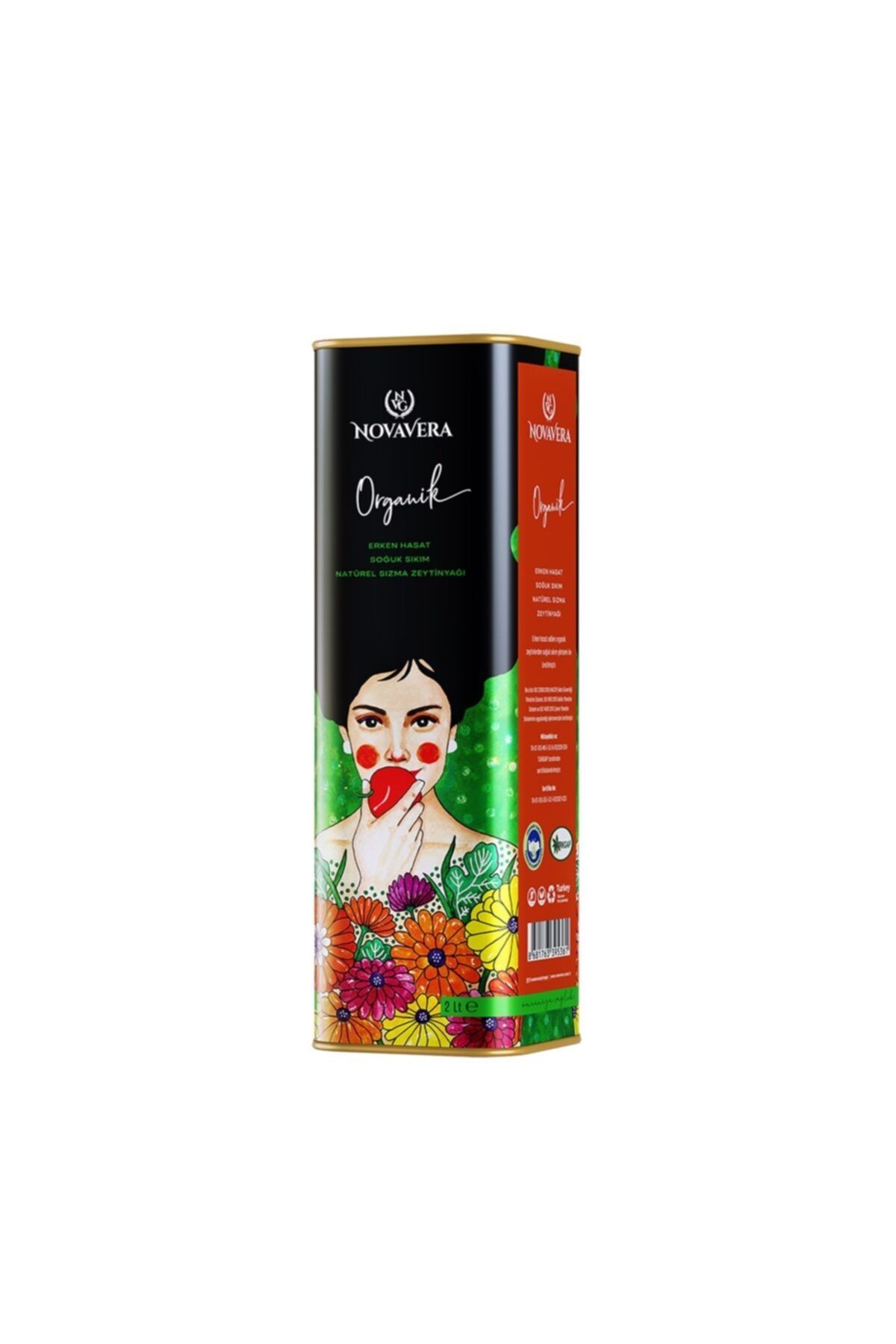 Nova Vera Organik Erken Hasat Naturel Sızma Zeytinyağı 2 Lt