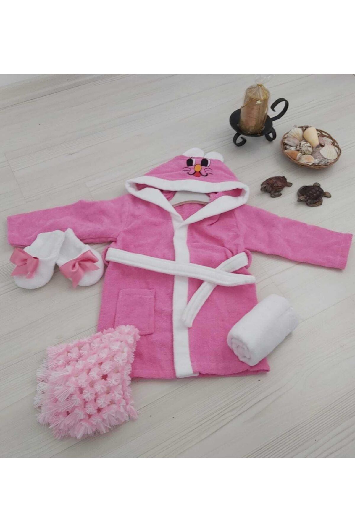 BRC Collection Kız Bebek Bornoz Seti