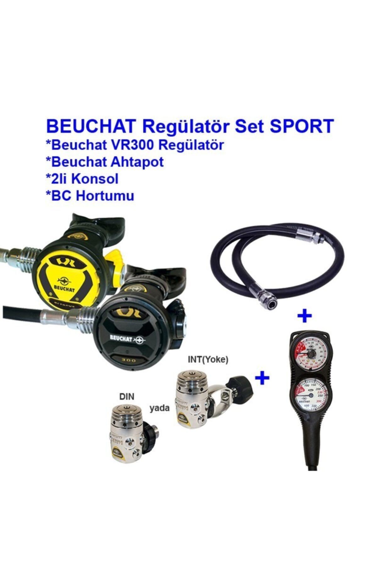 Beuchat Regülatör Set Sport Vr300, Ahtapot, Konsol, Bc Hortumu