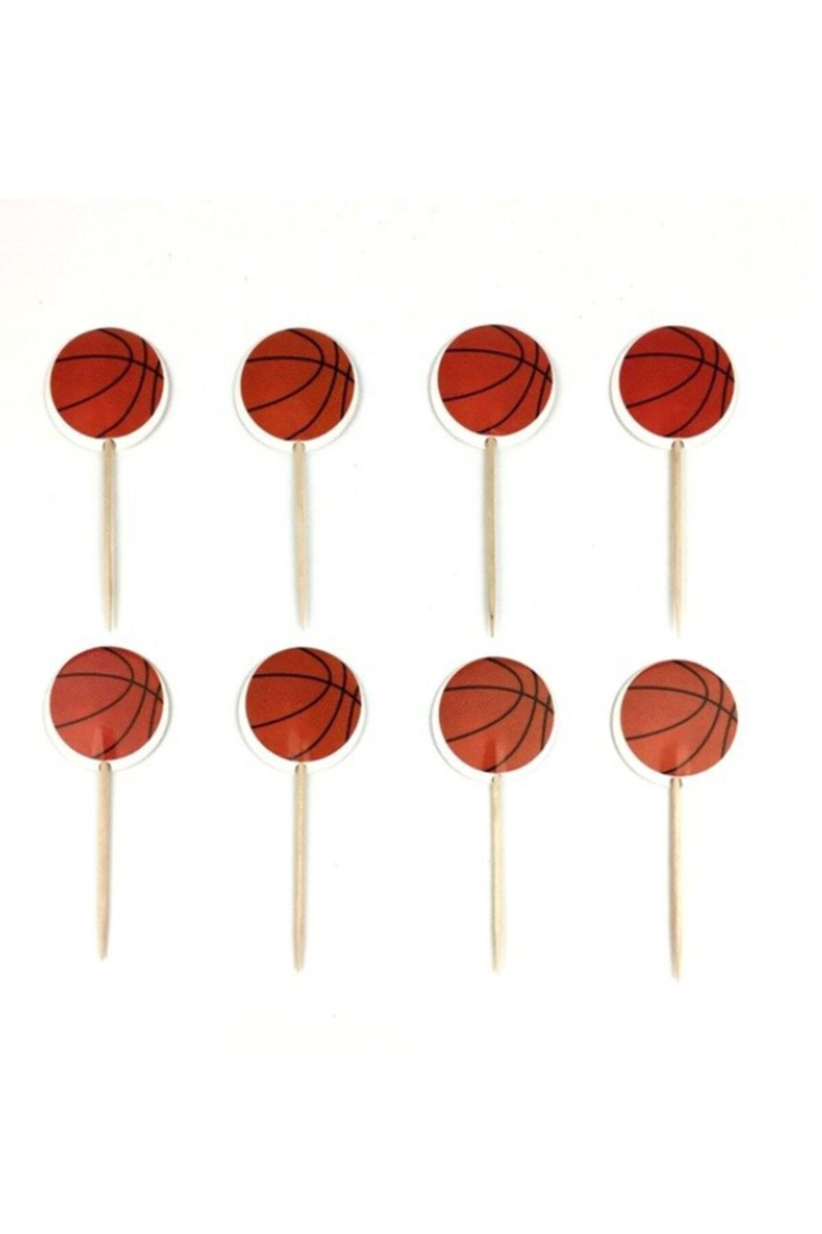 Colorofstory 8 Adet Basketbol Temalı Cupcake Çubuğu