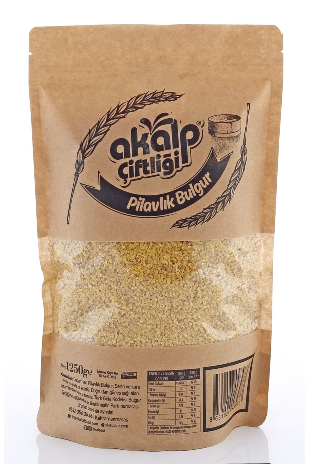 Akalp Gurme Taş Değirmende Çekme Pilavlık Bulgur 1250 Gr.