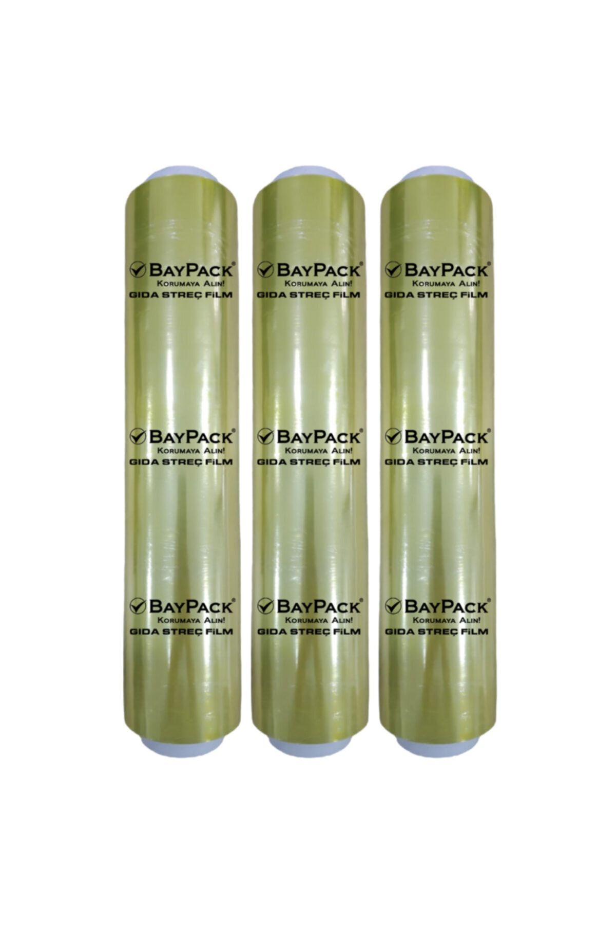 BAYPACK Polietilen Gıda Streç Film 30 Cm 8 Mikron 300 Mt (3 ADET)