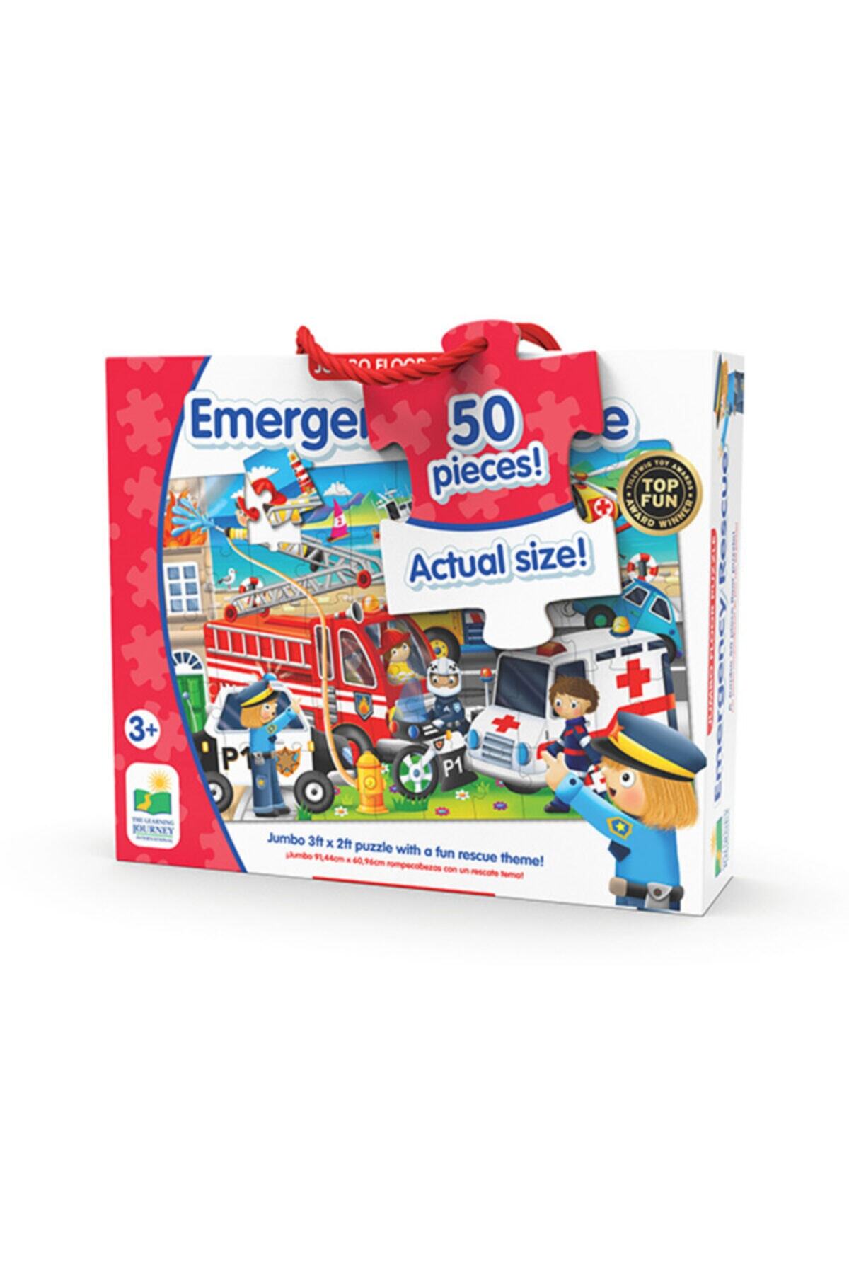 The Learning Journey Jumbo Yer Puzzle 50 Parça - Acil Durum Taşıtları