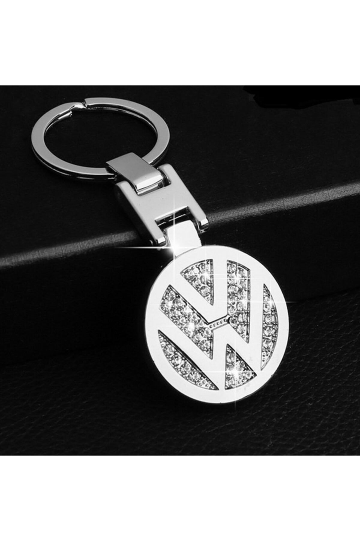 Volkswagen Kristal Taşlı Stil Krom Metal Çift Yön Anahtarlık 2020 Style