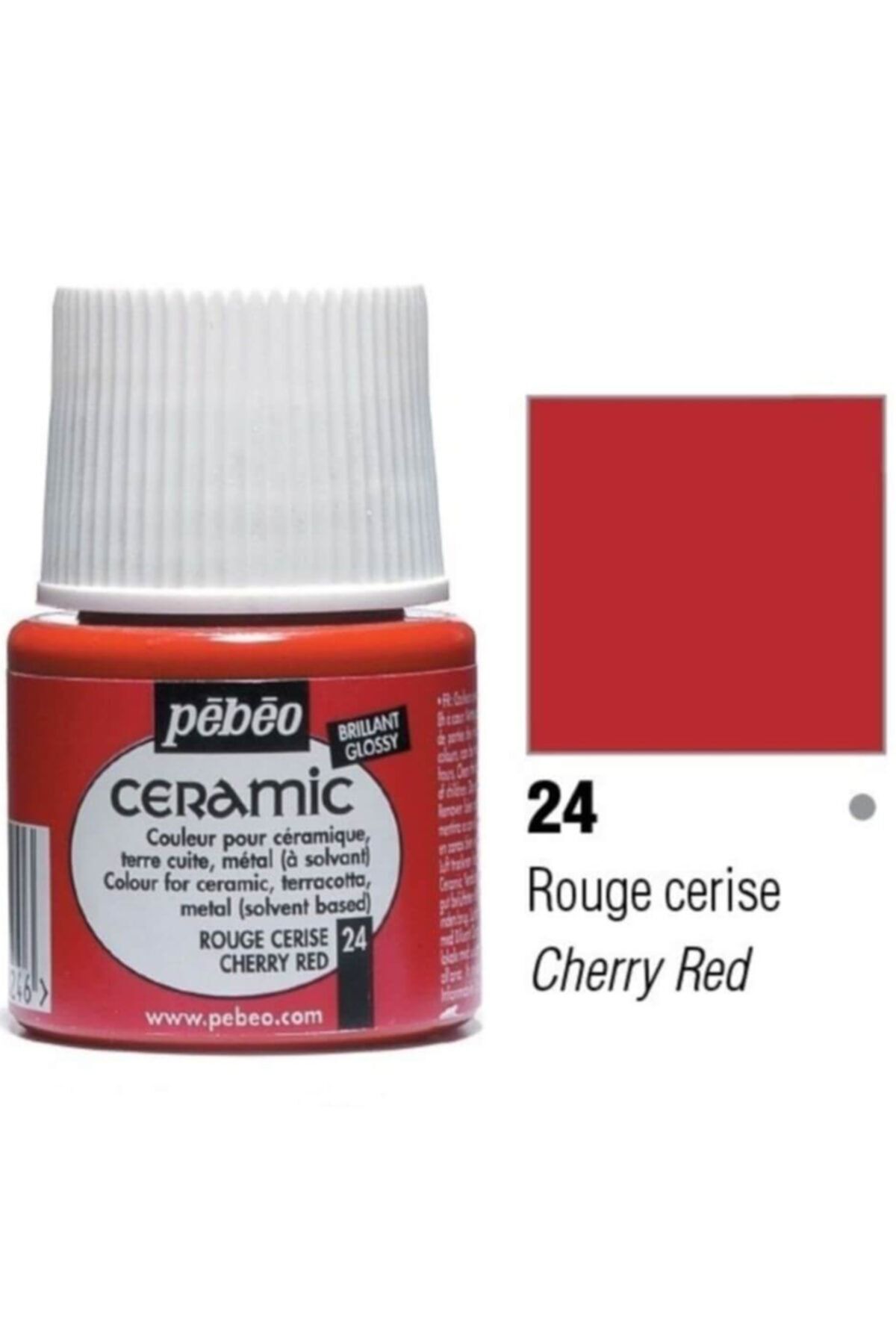 Pebeo Seramik Boyası N:24 Cherry Red 45ml