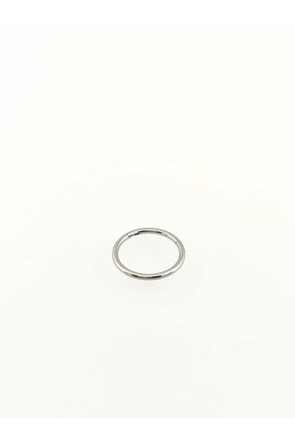Takıparkxs 316 L Cerrahi Çelik Gümüş Gri 12 Mm Tam Halka Piercing (tragus-septum-helix-kıkırdak)