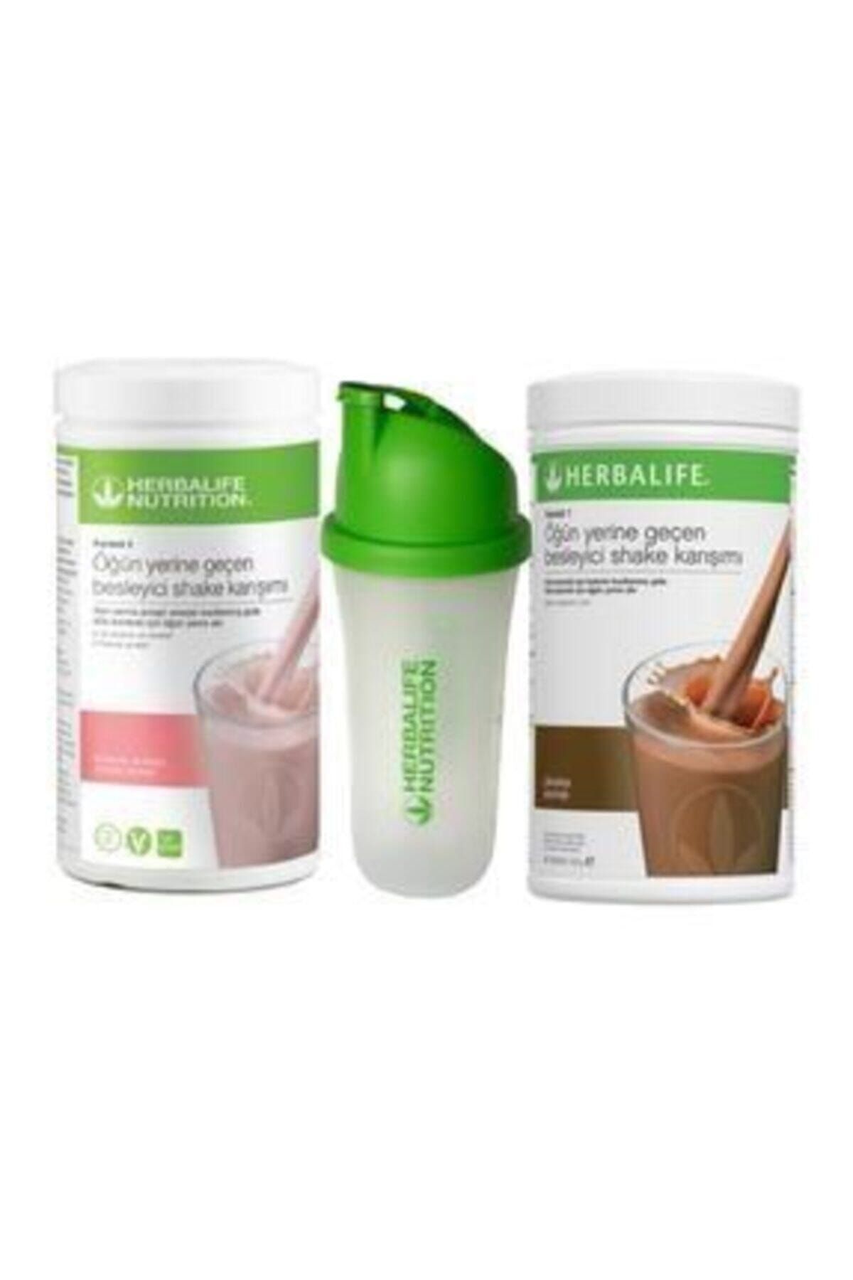 Herbalife Ahududulu Shake 500 gr Çikolatalı Shake 550 gr Ve Shaker