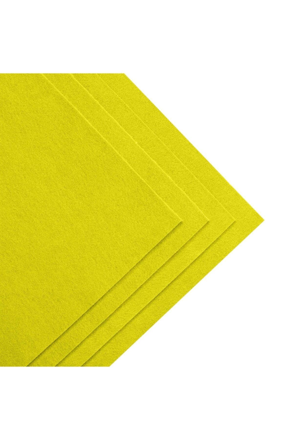 toptankece Sarı Kalın Keçe 2 Mm Kalınlığında 50x50 Cm Ölçülerinde, Hobi Keçe