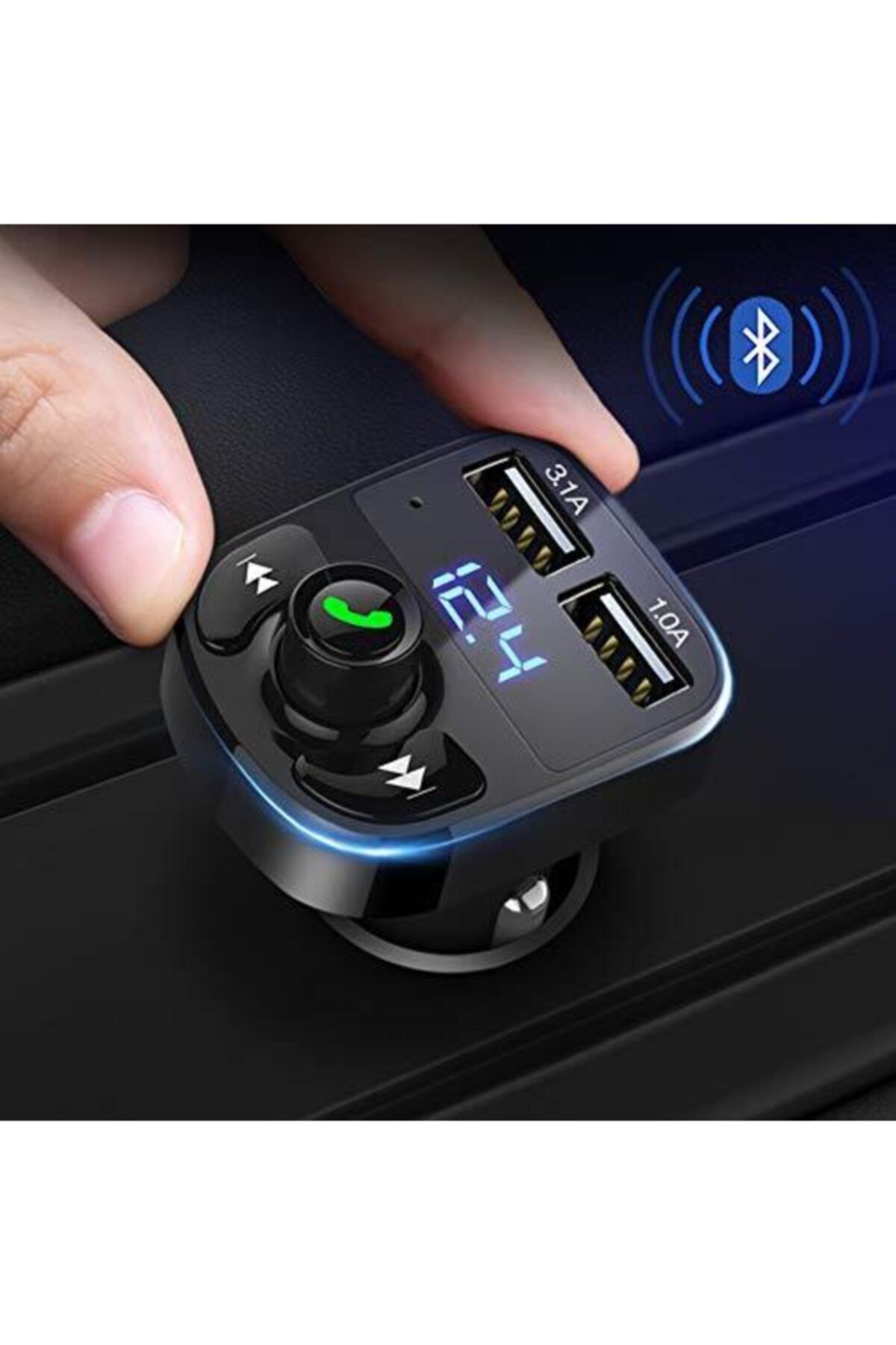 Engpars Oto Çakmaklık Araç Kiti X9 Transmitter Bluetooth-çağrı-müzik-fm Tüm Akıllı Telefonlar Için Uyumlu 2