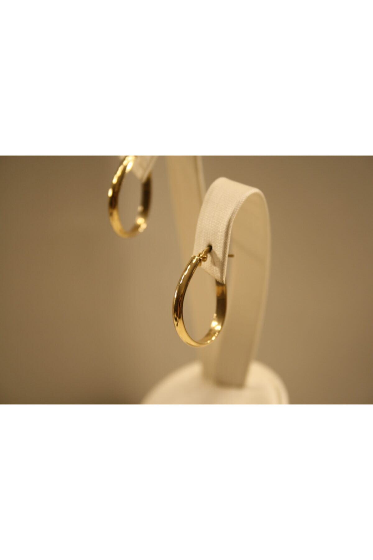 Yenigün Kuyumculuk 14 Ayar Altın Damla Model Kadın Küpe