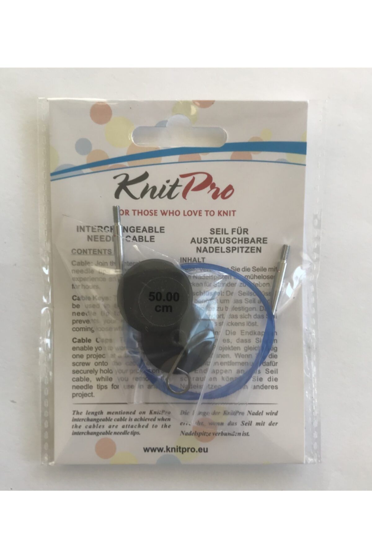 KnitPro Değiştirilebilir Misina Şiş Kablosu 50 Cm