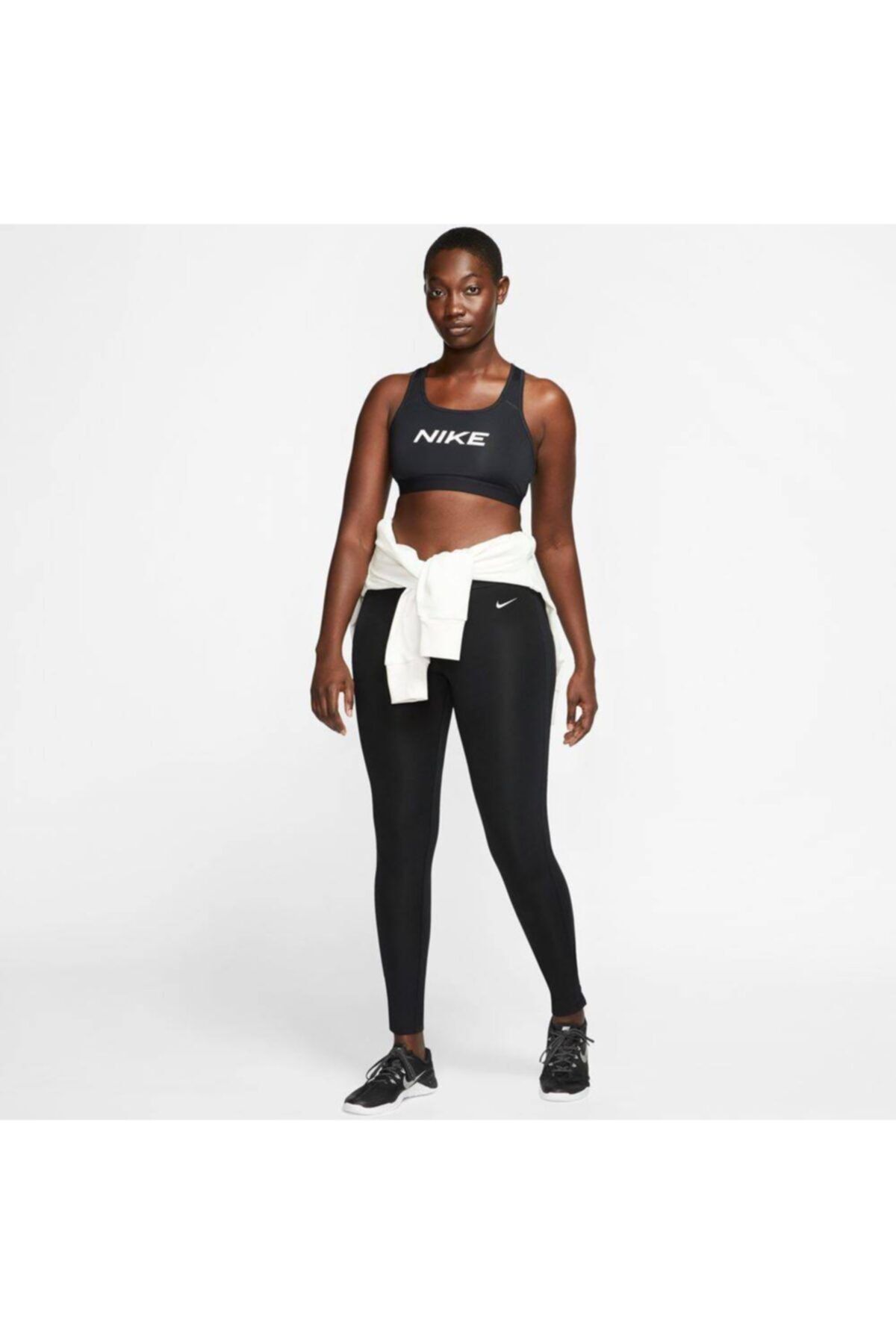 Nike Swoosh Medium-support Sports Kadın Büstiyer - Siyah/cj0796-010