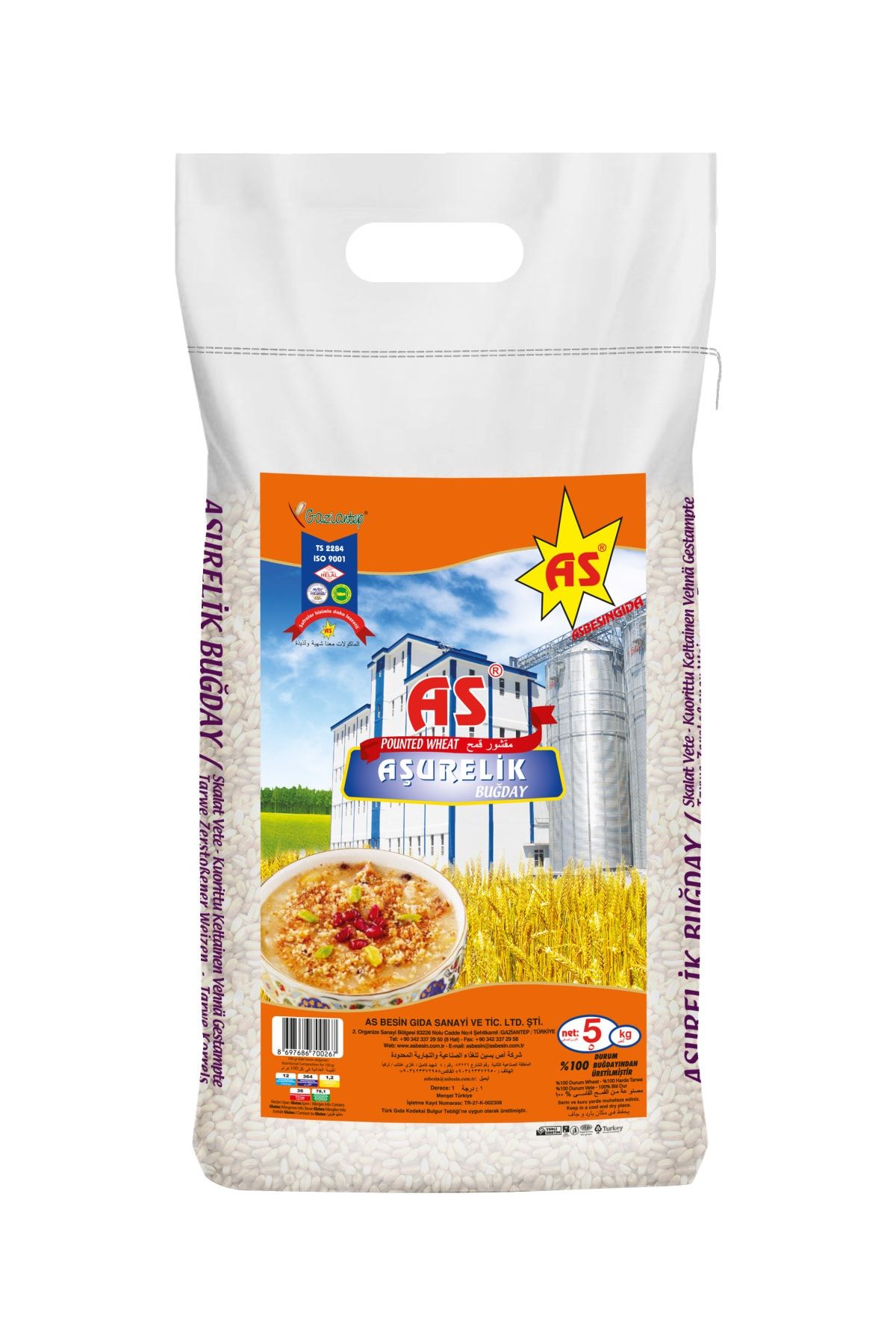As Bakliyat As Sarı Aşurelik Buğday - 5 Kg
