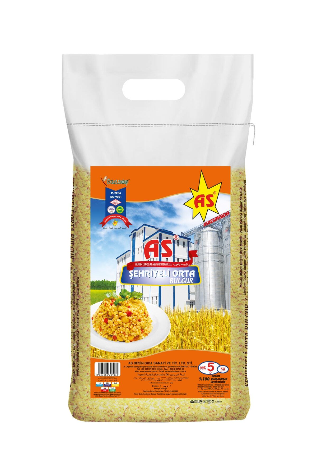 As Bakliyat As Şehriyeli Orta Pilavlık Bulgur - 5 Kg