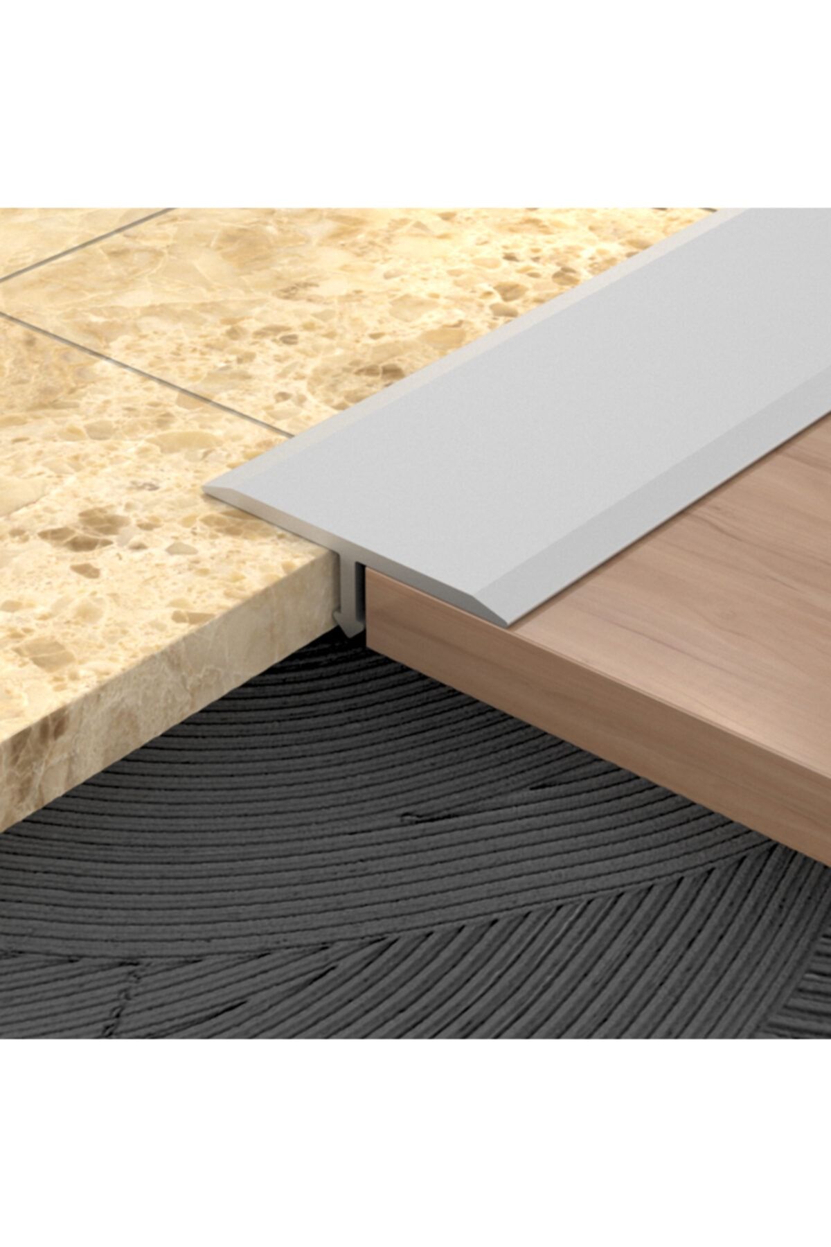 Ankadex 10-adet 20-mm Genişlikte Mat Eloksal Kaplamalı Alüminyum T Profili (27-metre)